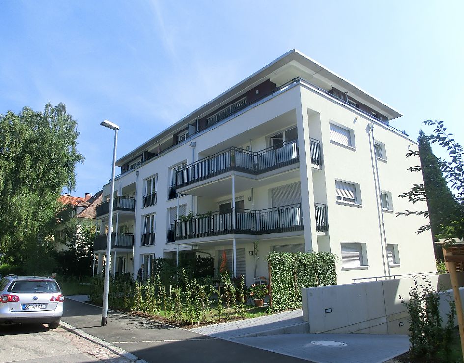 Detailansicht Quäkerstraße 2a, 4, 4b und Grillparzer Straße 5 + 7